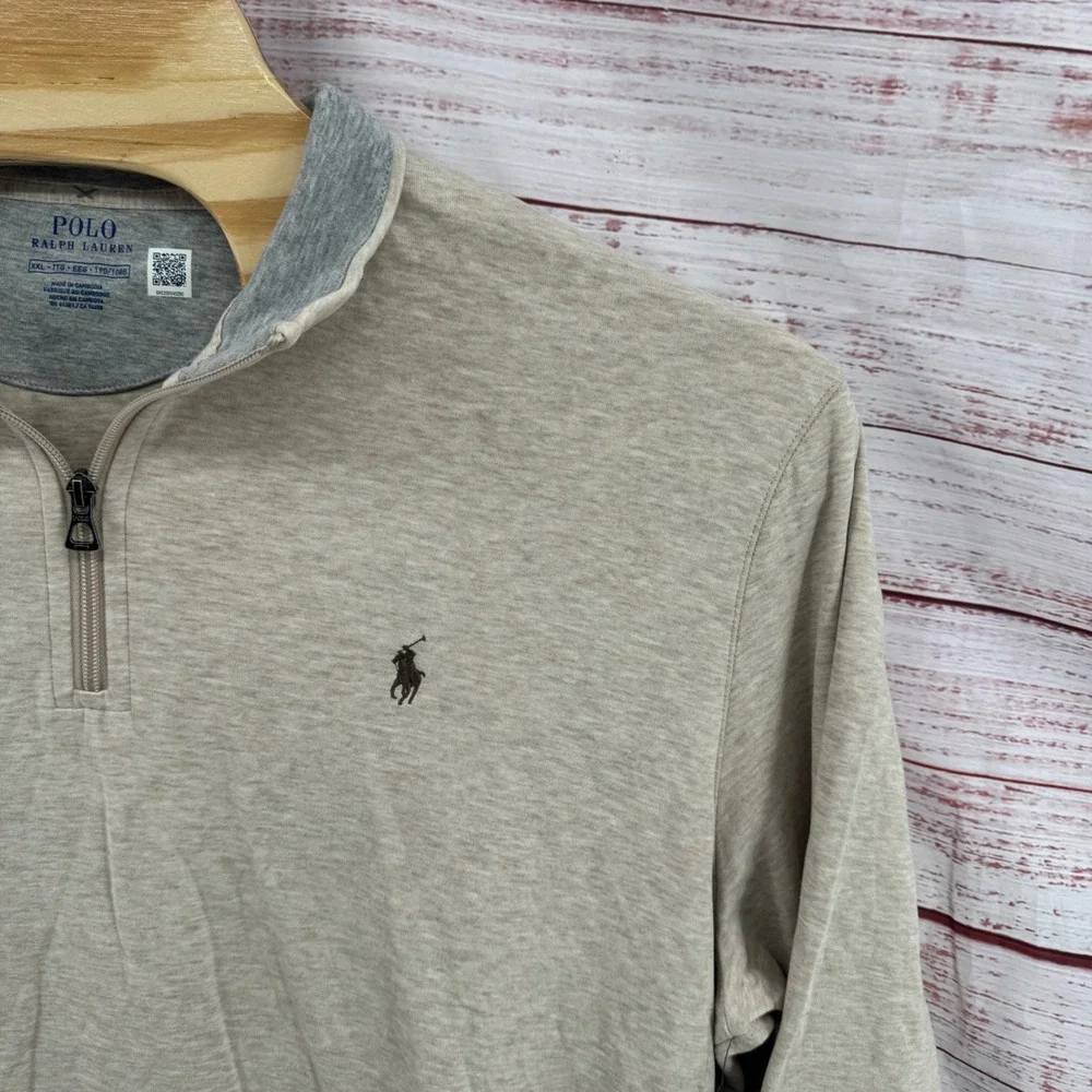 Polo Ralph Lauren Sweater‎ Mens 2XL Quarter Zip Pullover Classic Casual NEW